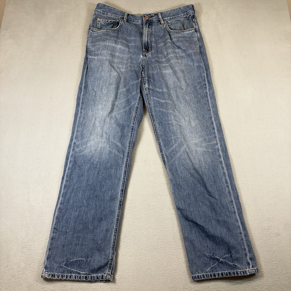 Tommy Bahama Classic Fit Straight Blue Denim Jeans Cotton Tencel Blend 36x32